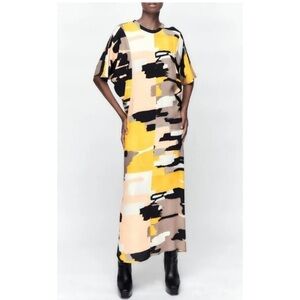 NWT ZARA PRINTED MIDI DRESS LIMITED EDITION